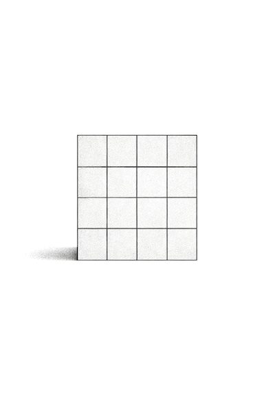 illustrazione astratta e geometrica realizzata a matita in bianco e nero del servizio di design dei materiali
