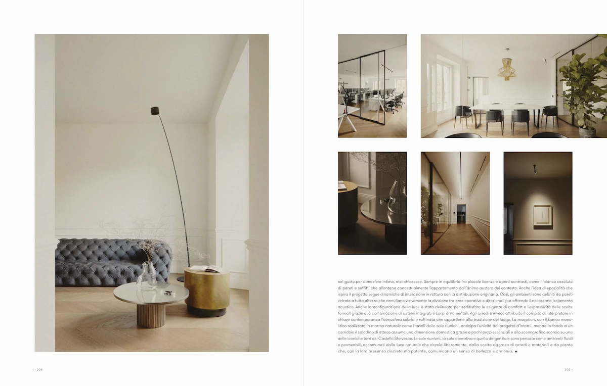 closing spread in The Book featuring the Piazza Castello offices by Francesco Meneghello
