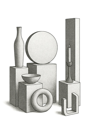 Accessori di design su superficie