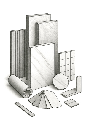 Palette materiali e finiture